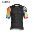 INBIKE 2024 Summer Cycling Jersey Men Short Sleeve Quick-dry Men's Bicycle Riding Shirts with 3 Pockets Full Zipper MTB Clothing