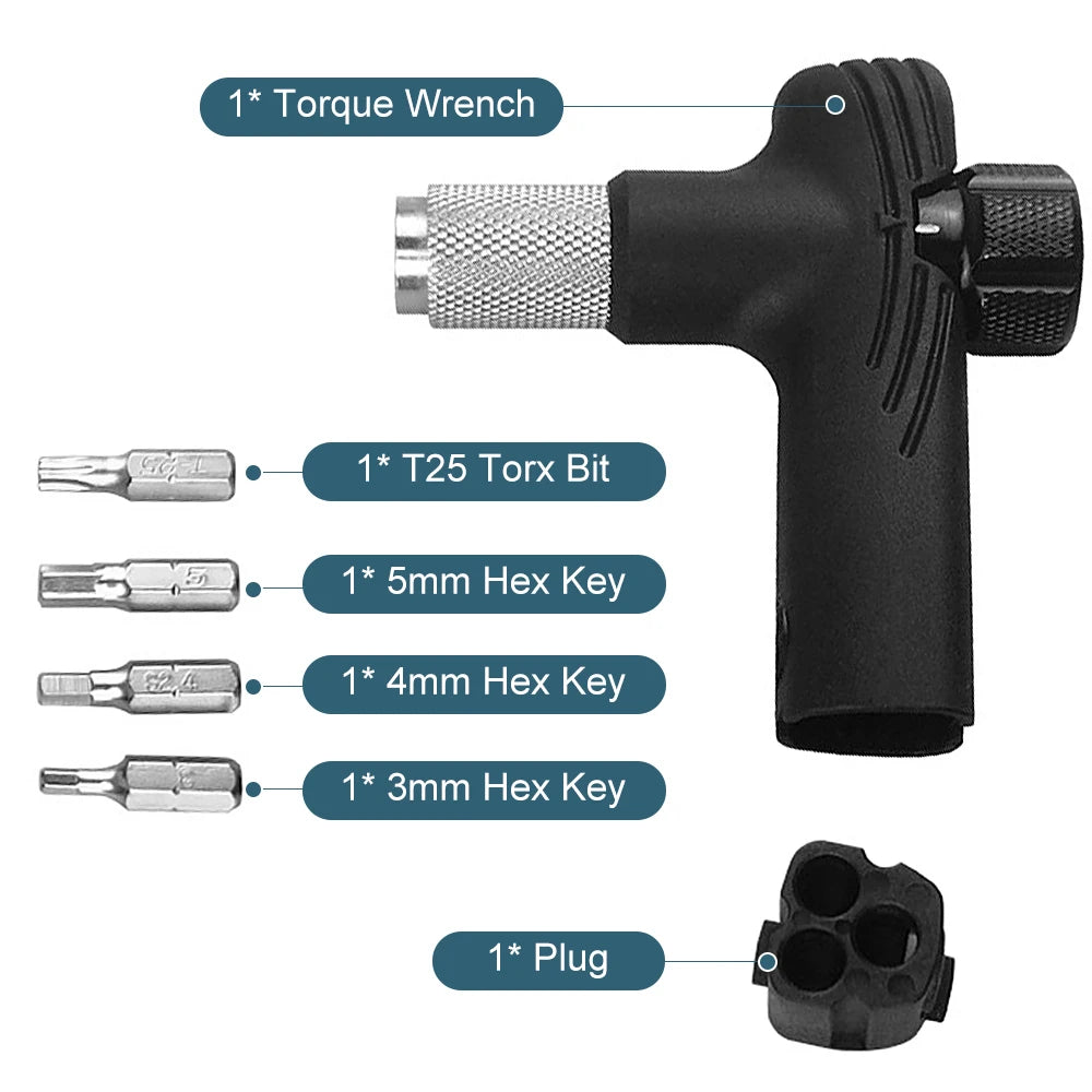 Llave dinamométrica ajustable para bicicletas de 4/5/6 Nm.