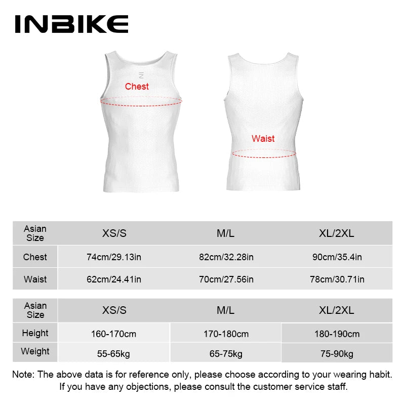 Camiseta interior ciclista — sin mangas